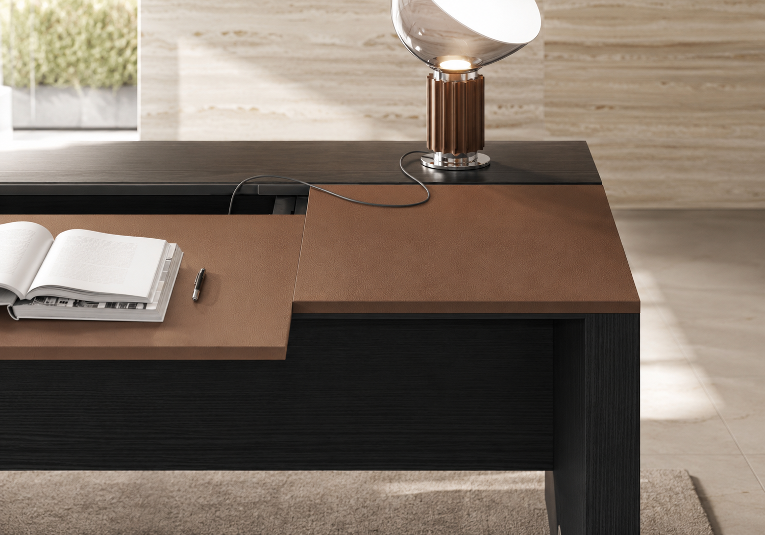 Sliding top e cablaggio integrato Collezione Ono